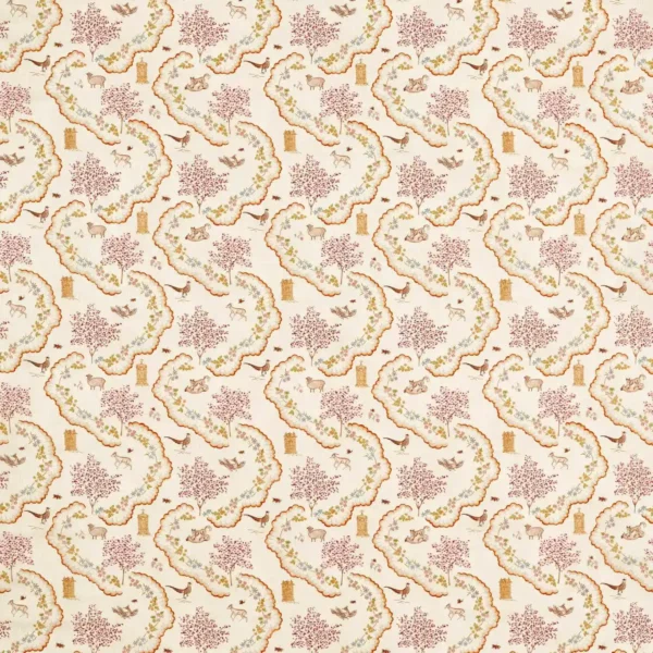 Wildflower Meadow Fabric - Maple by pink animal cotton fabric from Sanderson