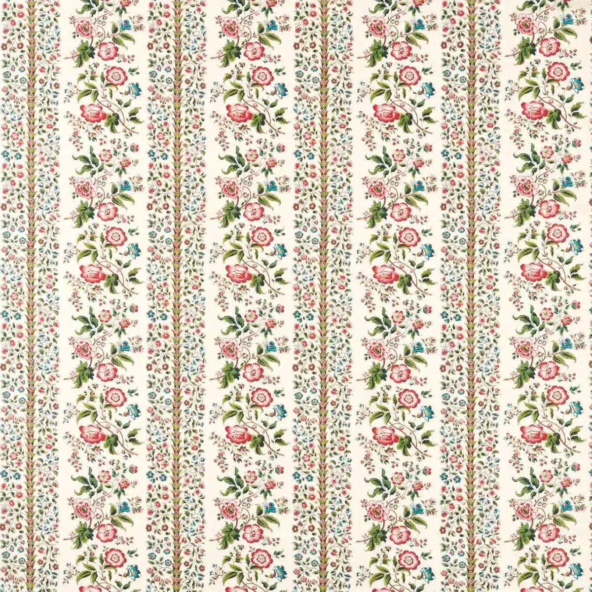Rose Pergola Fabric - Chintz by pink botanical linen fabric from Sanderson