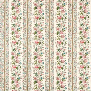 pink botanical linen fabric from Sanderson