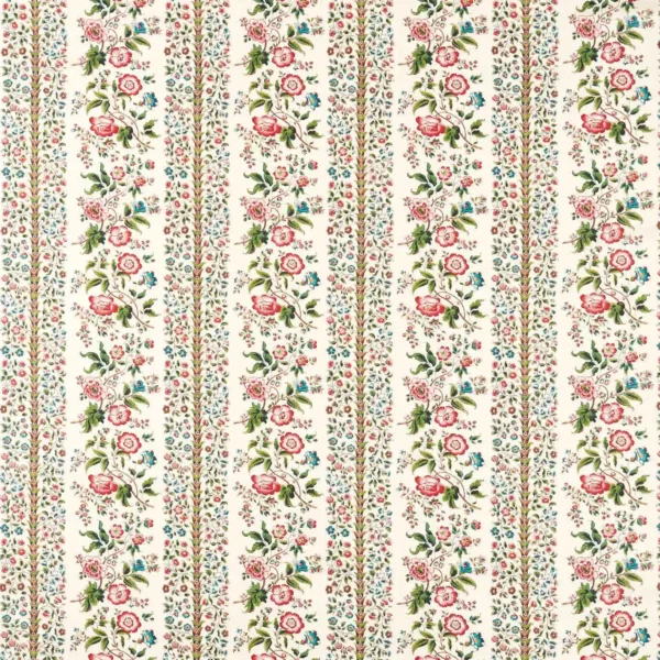 pink botanical linen fabric from Sanderson