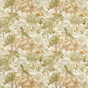green botanical cotton fabric from Sanderson