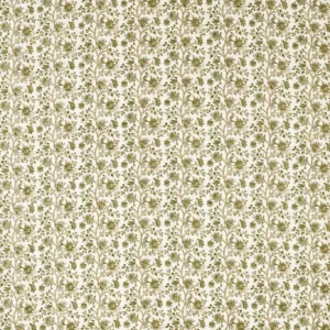 green botanical linen fabric from Sanderson