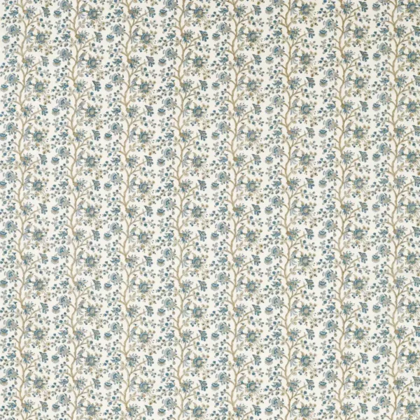 Azalea Walk Fabric - Wedgwood by blue botanical linen fabric from Sanderson