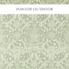 green traditional printed fabric from Sanderson