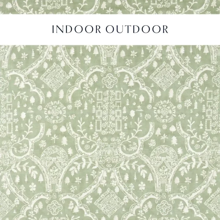 Topiary View Fabric - Thyme swatch
