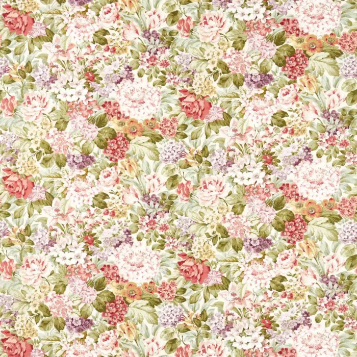 Hydrangea & Rose Fabric - High Tea swatch