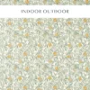 green botanical printed fabric from Sanderson