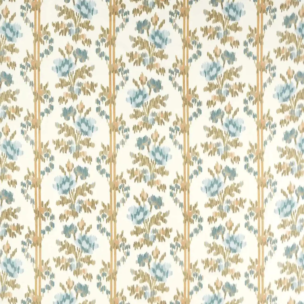 Apothecary Rose Fabric - Ether Blues by blue botanical printed fabric from Sanderson