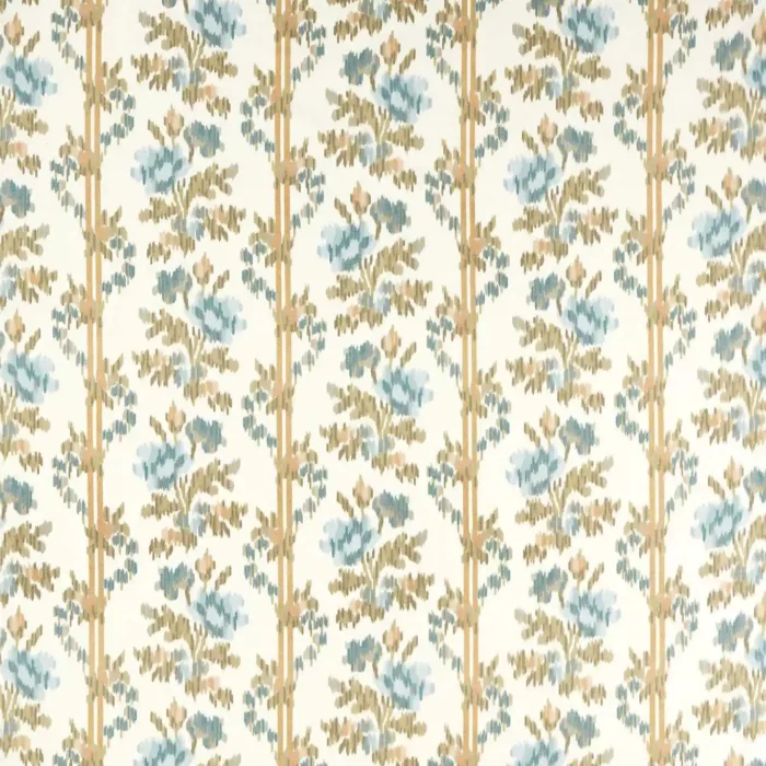Apothecary Rose Fabric - Ether Blues swatch