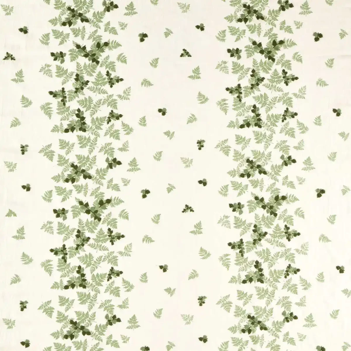 green botanical embroideried fabric from Sanderson