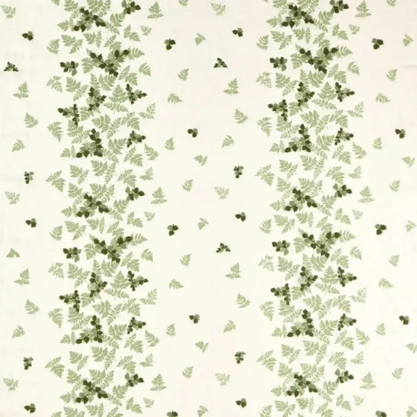 Alice's Fern Fabric - Silver / Green by green botanical embroideried fabric from Sanderson