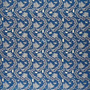 blue animal woven fabric from Sanderson