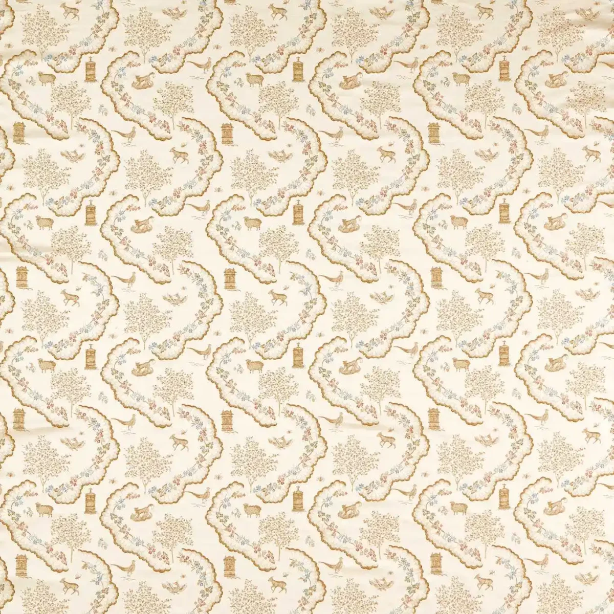 yellow animal woven fabric from Sanderson