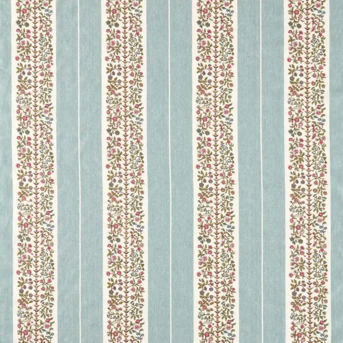 Pergola Embroidery Fabric - Mineral Blue swatch