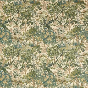 green botanical cotton fabric from Sanderson