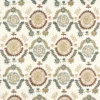 brown traditional embroideried fabric from Sanderson