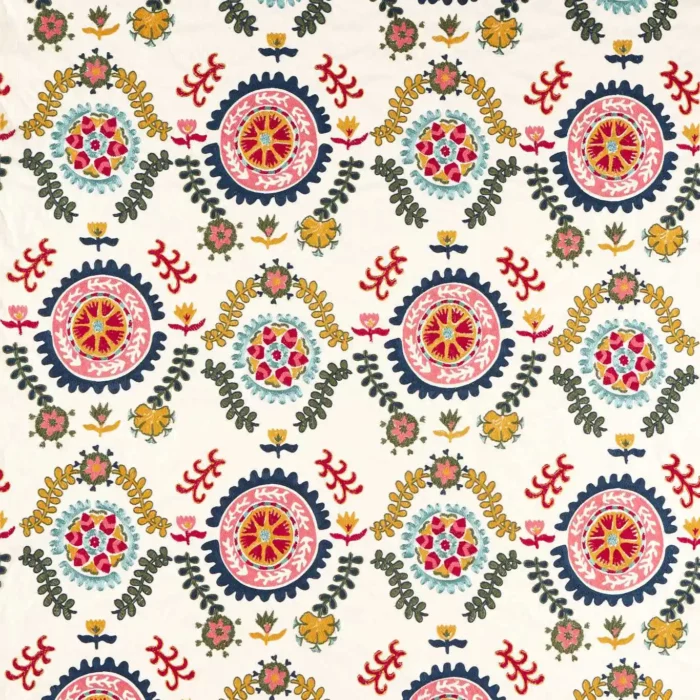 Annabel's Suzani Fabric - Sapphire / Ruby swatch