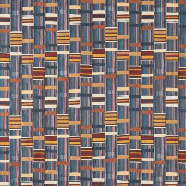 blue traditional jacquard fabric from Sanderson