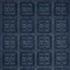 blue checked embroideried fabric from Sanderson