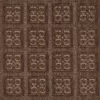 brown checked embroideried fabric from Sanderson
