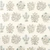 blue botanical embroideried fabric from Sanderson