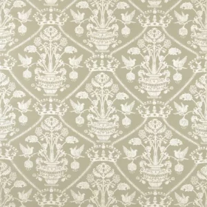 green traditional cotton fabric from Sanderson