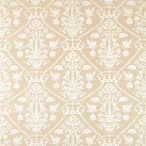 neutral traditional cotton fabric from Sanderson