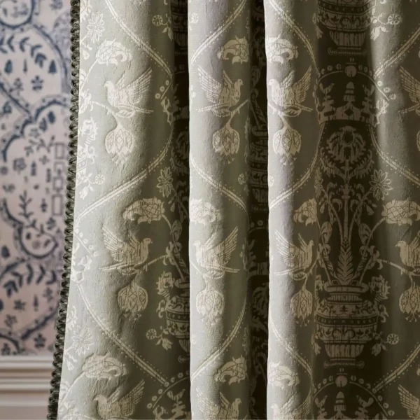 Highgrove Damask Fabric - Gritstone by Highgrove Damask Fabric - Gritstone from