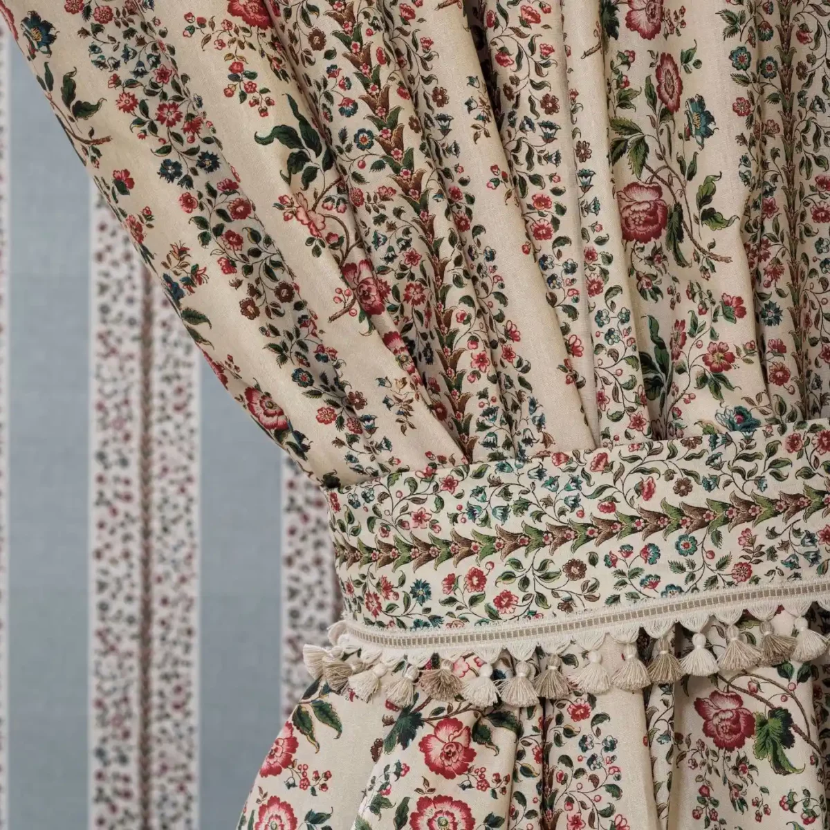 Rose Pergola Fabric - Parchment by Rose Pergola Fabric - Parchment from