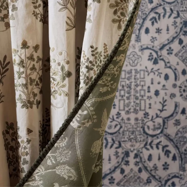 Thyme Walk Fabric - Mineral / Parchment by Thyme Walk Fabric - Mineral / Parchment from
