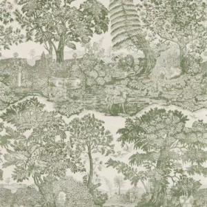green botanical wallpaper from sanderson