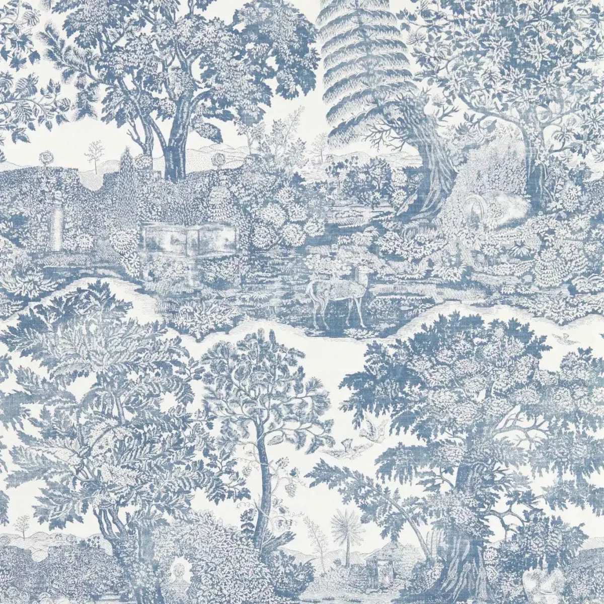 blue botanical wallpaper from sanderson