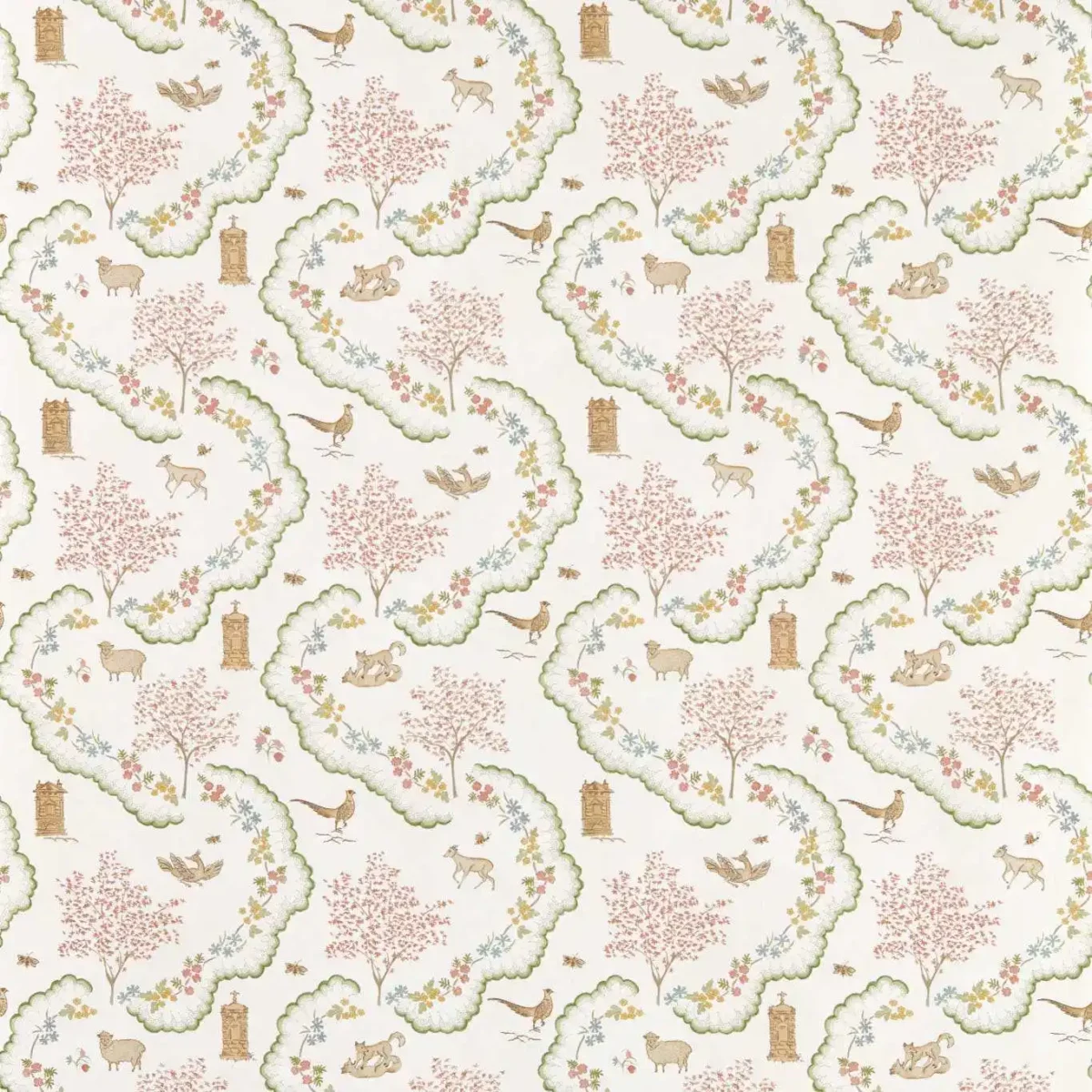 pink animal wallpaper from sanderson