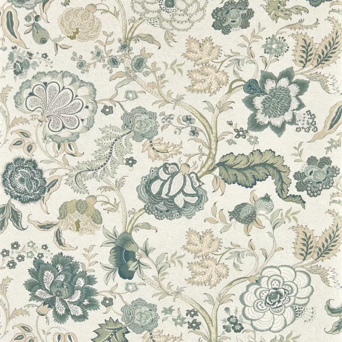 Salisbury Wallpaper - Yew Green by green botanical wallpaper from sanderson