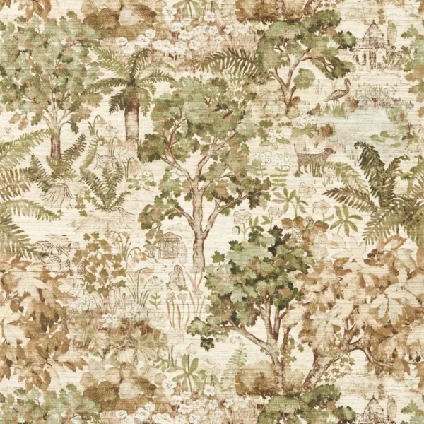 The Stumpery Wallpaper - Lichen by brown animal wallpaper from sanderson