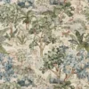 green animal wallpaper from sanderson