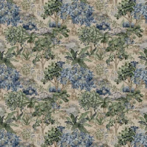 blue botanical wallpaper from sanderson
