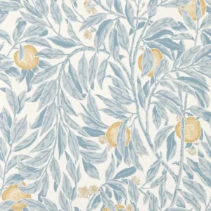 blue botanical wallpaper from sanderson