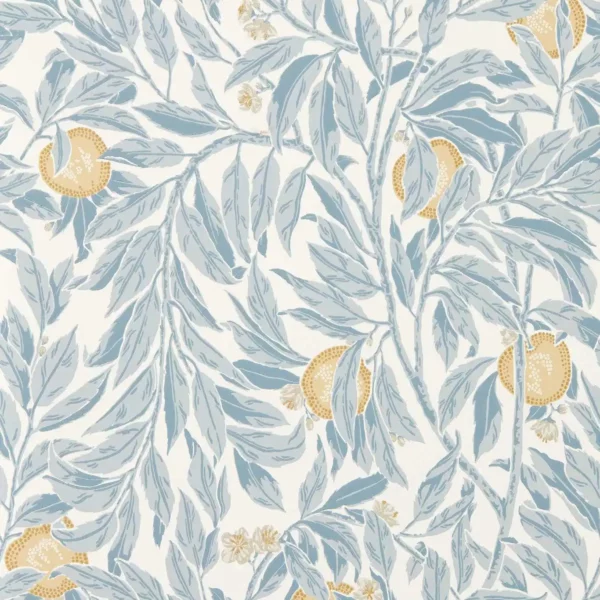 blue botanical wallpaper from sanderson