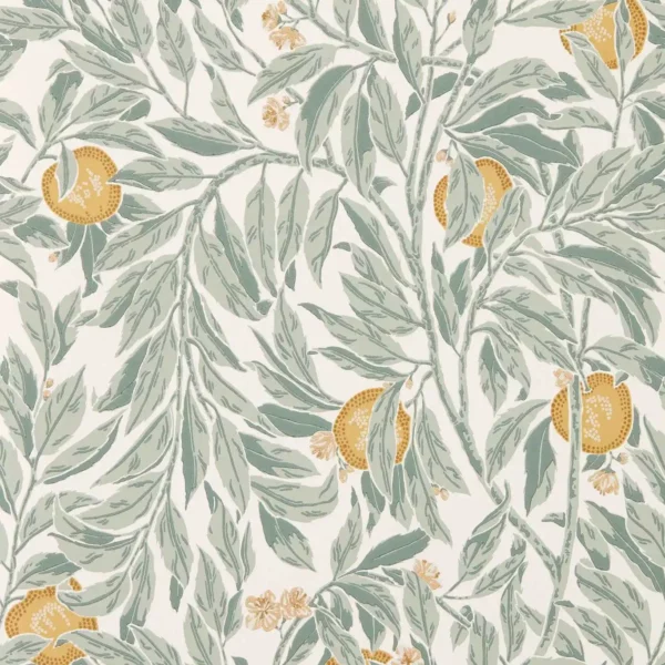 Ancient Apple Orchard Wallpaper - Golden Knot & Sage by green botanical wallpaper from sanderson