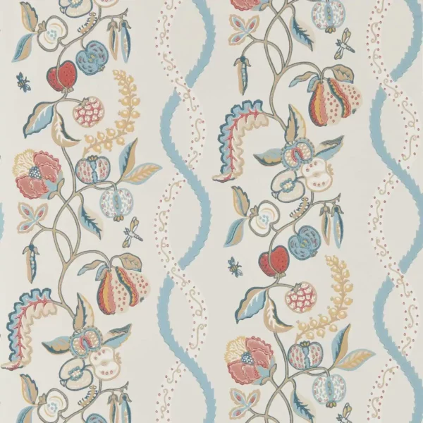 Kitchen Garden Wallpaper - Wedgwood & Gala by multicolour botanical wallpaper from sanderson