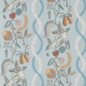 blue botanical wallpaper from sanderson