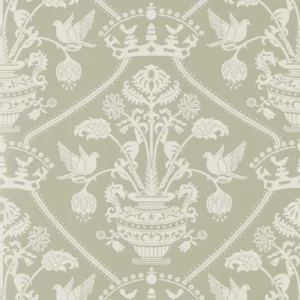 green traditional wallpaper from sanderson