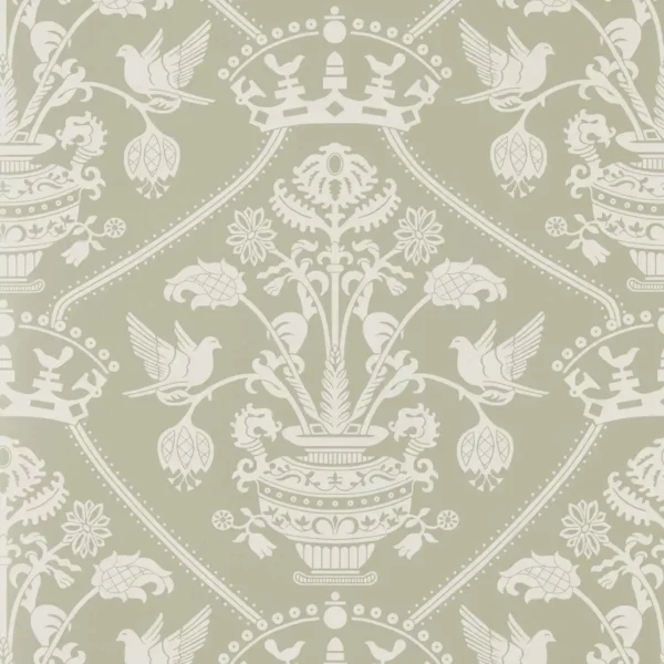 green traditional wallpaper from sanderson
