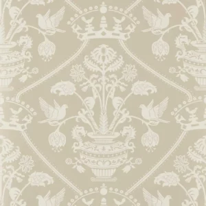 neutral traditional wallpaper from sanderson