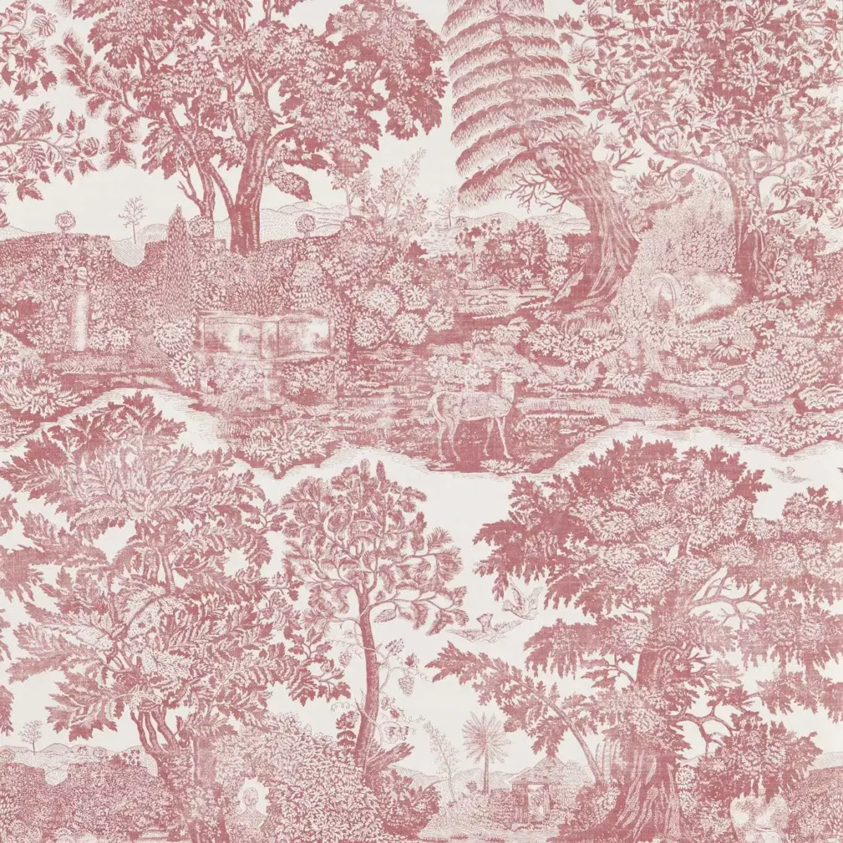 pink botanical wallpaper from sanderson