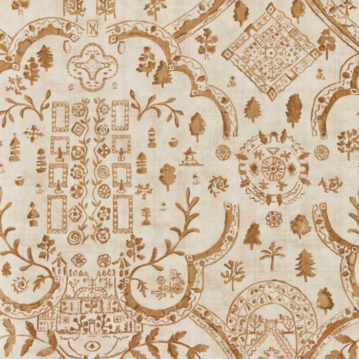 Topiary View Wallpaper - Muntjac fabric swatch DHIP217512