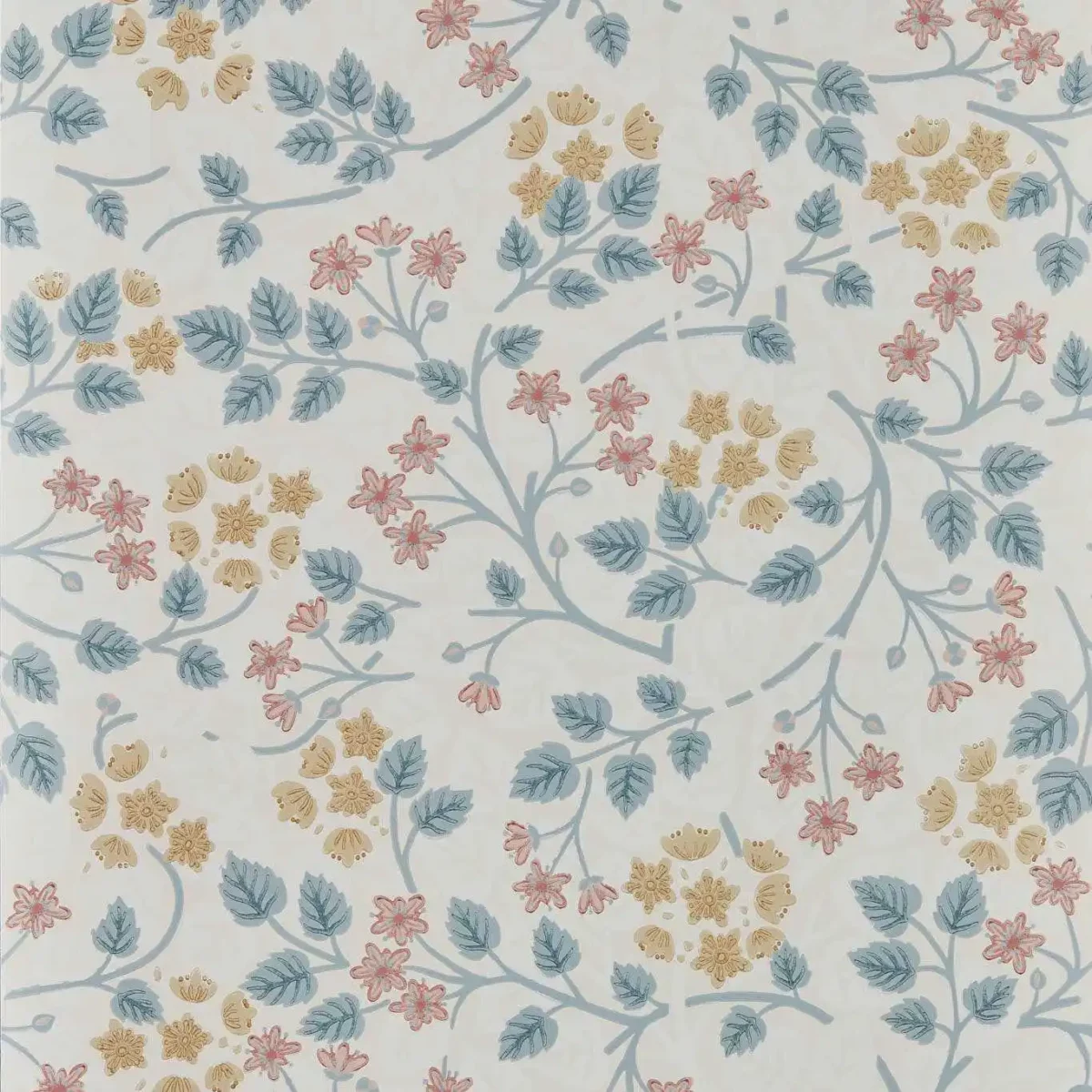 blue botanical wallpaper from sanderson