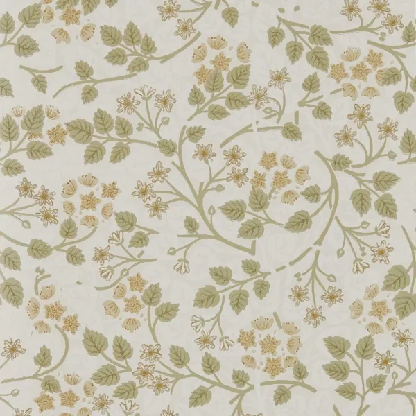 Silver Lime Wallpaper - Lichen by green botanical wallpaper from sanderson