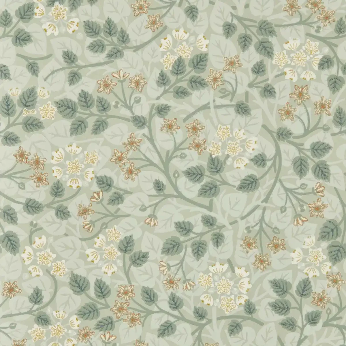 green botanical wallpaper from sanderson